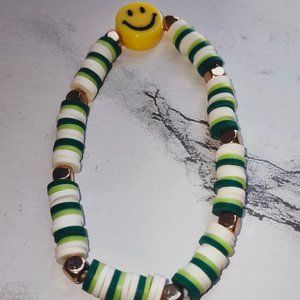 Green smiley face bracelet